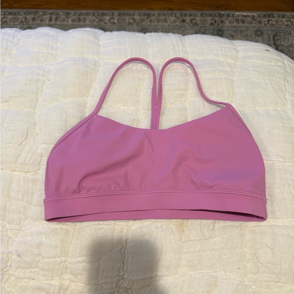 Lululemon Flow Y Bra Mauve Pink Size 10 EUC